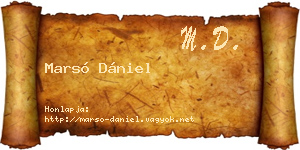 Marsó Dániel névjegykártya